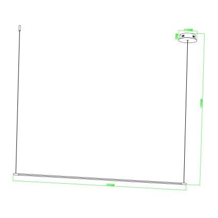 Ondaluce - Lámpara colgante LED regulable con cable GENIUS LED/28W/230V, negra