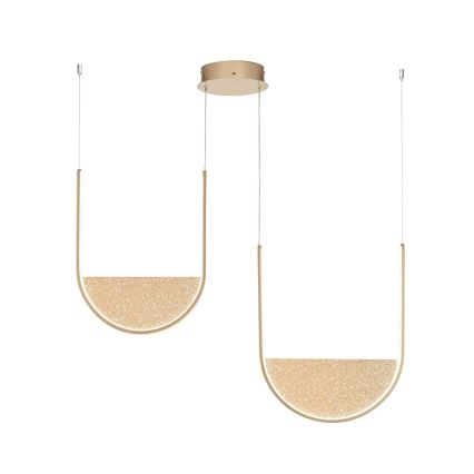 Ondaluce - Lámpara colgante LED regulable con cable LOTUS LED/55W/230V dorada