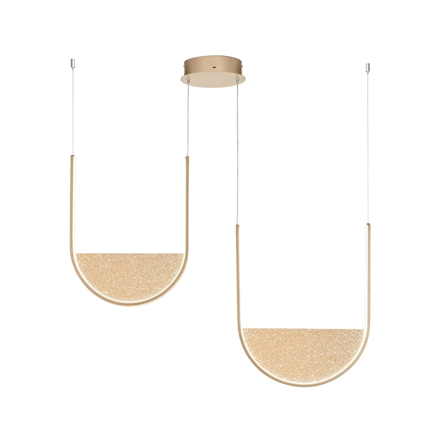 Ondaluce - Lámpara colgante LED regulable con cable LOTUS LED/55W/230V dorada