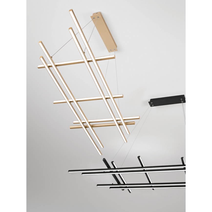 Ondaluce - Lámpara colgante LED regulable con cable MOVIDA LED/114W/230V negra