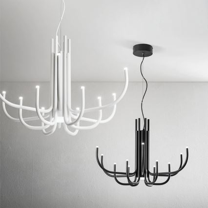 Ondaluce - Lámpara colgante LED regulable con cable NOUVEAU LED/35W/230V negra