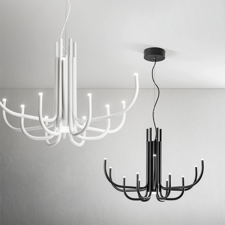 Ondaluce - Lámpara colgante LED regulable con cable NOUVEAU LED/35W/230V negra