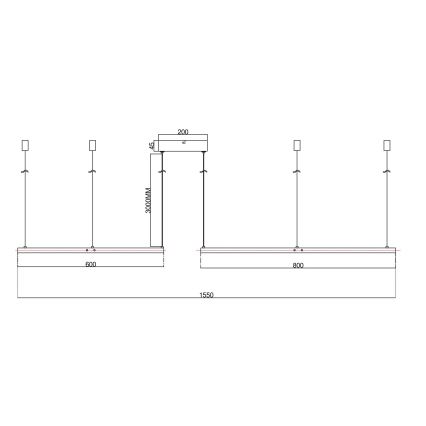 Ondaluce - Lámpara colgante LED regulable suspendida por cable SOEL LED/28W/230V + LED/38W Ø 80/60 cm dorada