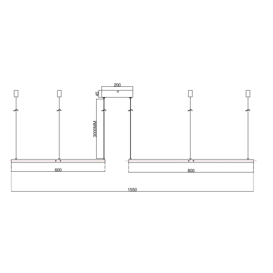 Ondaluce - Lámpara colgante LED regulable suspendida por cable SOEL LED/28W/230V + LED/38W Ø 80/60 cm dorada