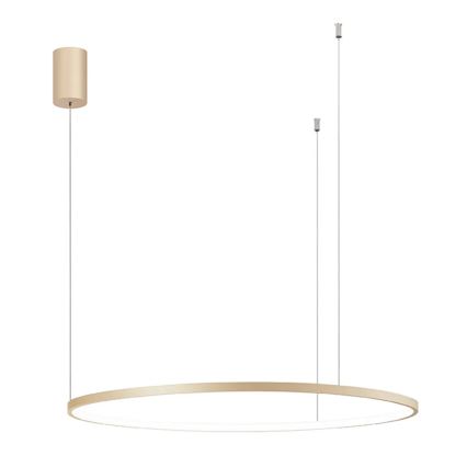 Ondaluce - Lámpara colgante LED regulable con cable SOEL LED/38W/230V Ø 80 cm dorado