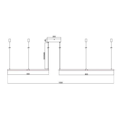 Ondaluce - Lámpara colgante LED regulable con cable SOEL LED/28W/230V + LED/38W + LED/47W Ø 100/80/60 cm blanca
