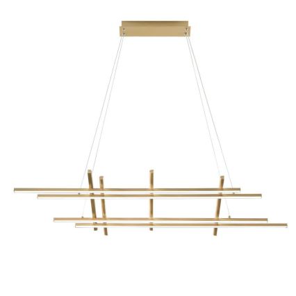 Ondaluce - Lámpara colgante LED regulable suspendida de cable MOVIDA LED/114W/230V dorado