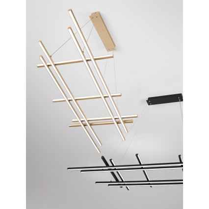 Ondaluce - Lámpara colgante LED regulable suspendida de cable MOVIDA LED/114W/230V dorado