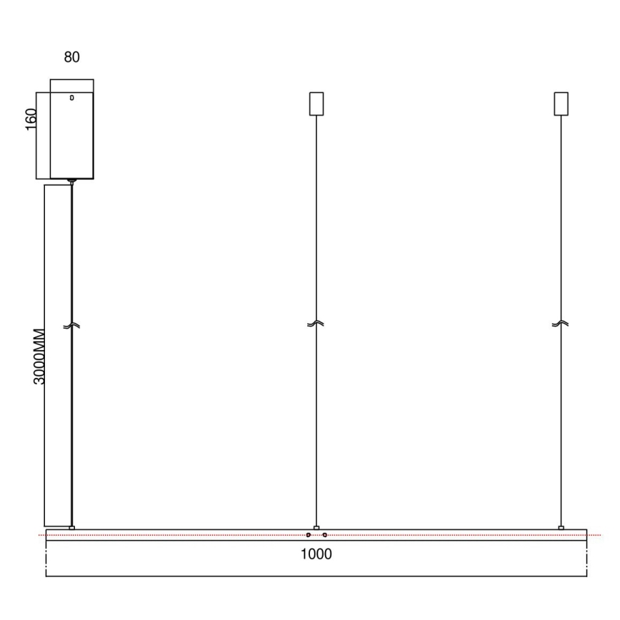 Ondaluce - Lámpara colgante LED regulable suspendida por cable SOEL LED/47W/230V, diámetro 100 cm, dorada