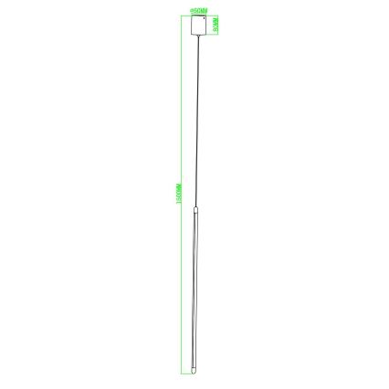 Ondaluce - Lámpara colgante regulable con cable GENIUS LED/12W/230V Ø 1,5 cm dorado