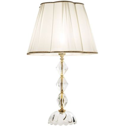 Ondaluce - Lámpara de mesa de cristal BRIGIDA 1xE27/15W/230V crema/transparente