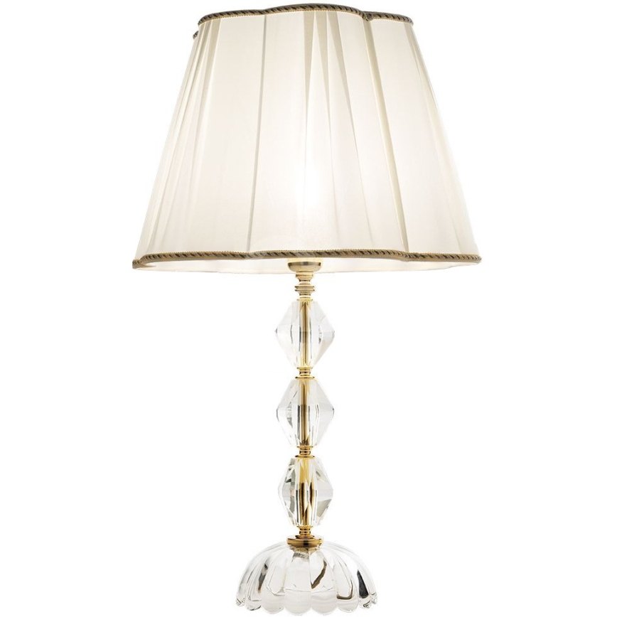 Ondaluce - Lámpara de mesa de cristal BRIGIDA 1xE27/15W/230V crema/transparente