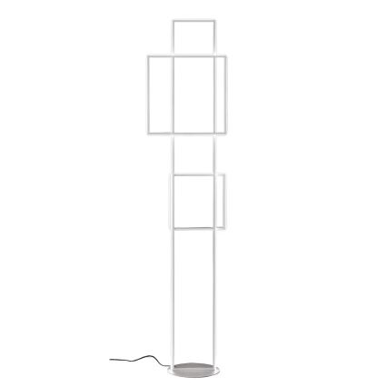 Ondaluce - Lámpara de pie LED regulable DOWEL LED/77W/230V plateada