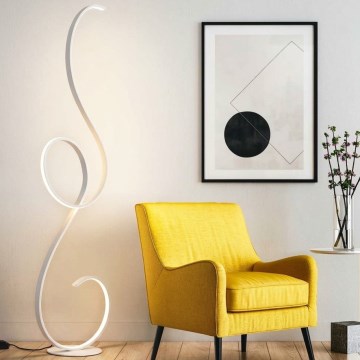 Ondaluce - Lámpara de pie LED regulable FLOK LED/44W/230V 152 cm blanca