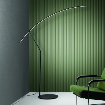 Ondaluce - lámpara de pie LED regulable FOLAGA LED/30W/230V negra