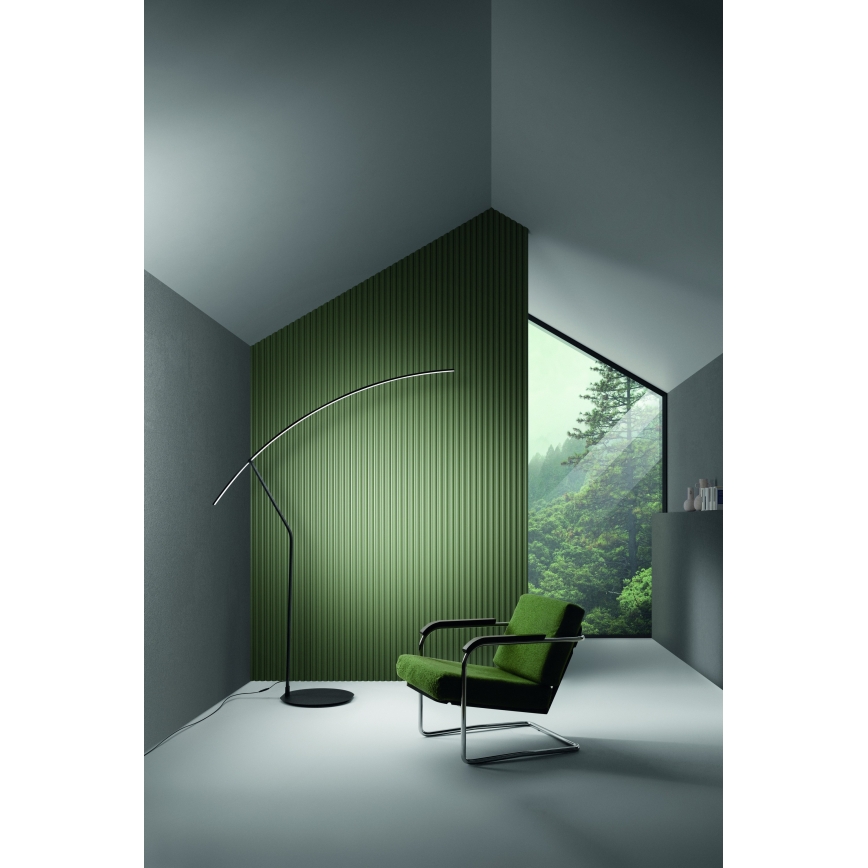 Ondaluce - lámpara de pie LED regulable FOLAGA LED/30W/230V negra