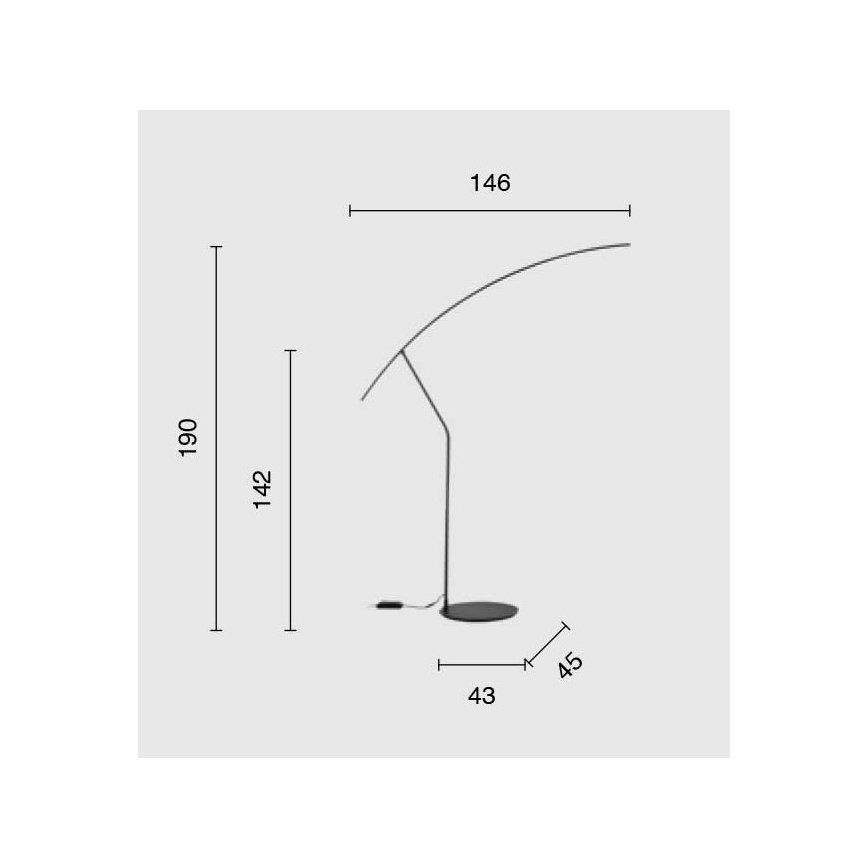 Ondaluce - lámpara de pie LED regulable FOLAGA LED/30W/230V negra