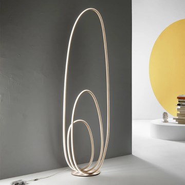 Ondaluce - Lámpara de pie LED regulable GOLDEN LED/45W/230V dorada