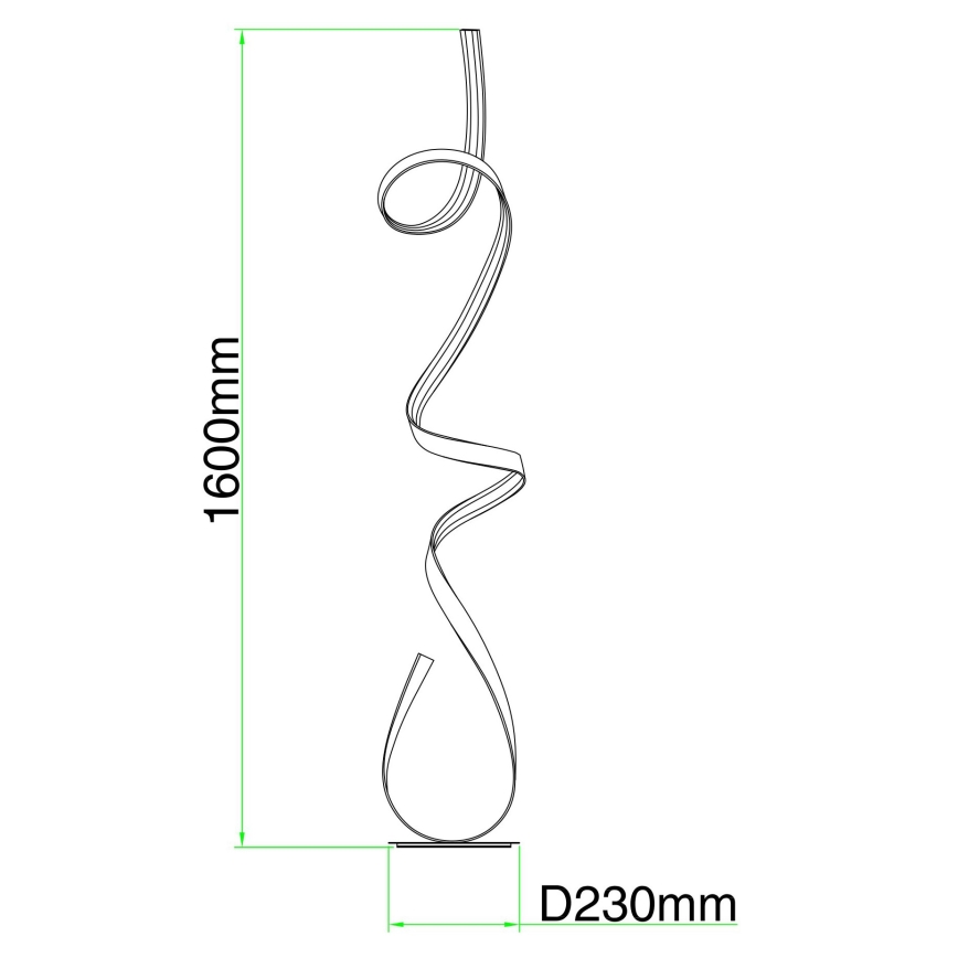 Ondaluce - Lámpara de pie LED regulable LUMEN LED/30W/230V plateada