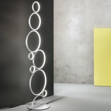 Ondaluce - Lámpara de pie LED regulable POIS LED/52W/230V 160 cm plateada