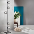 Ondaluce - Lámpara de pie MONILE 5xE14/10W/230V 170 cm negro/negro ahumado