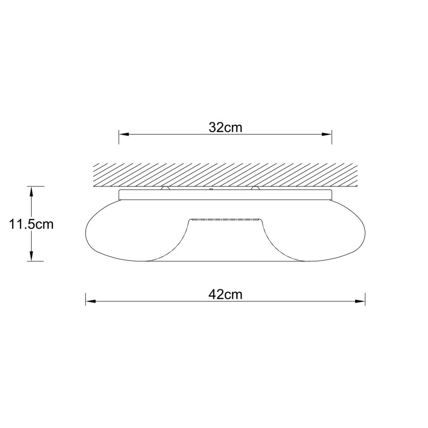 Ondaluce - Lámpara de techo DODI 3xE27/15W/230V diámetro 42 cm blanca