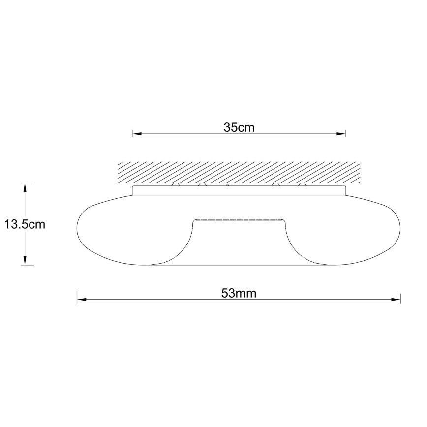 Ondaluce - Lámpara de techo DODI 4xE27/15W/230V diámetro 53 cm blanca