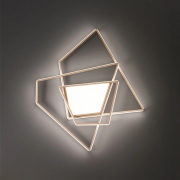 Ondaluce - Lámpara de techo LED regulable GALAXY LED/90W/230V dorada