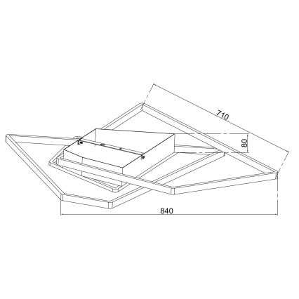 Ondaluce - Lámpara de techo LED regulable GALAXY LED/90W/230V dorada