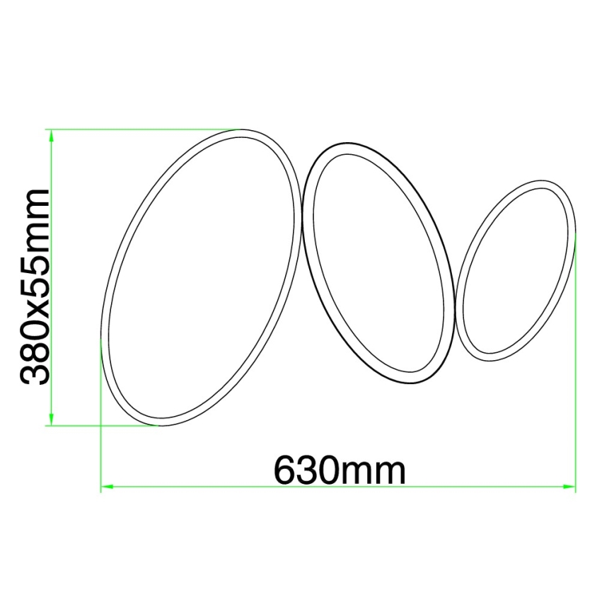 Ondaluce - Lámpara de techo LED regulable RICE LED/25W/230V 38x63 cm dorada