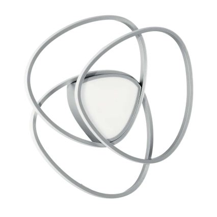 Ondaluce - Lámpara de techo LED regulable ROSE LED/60W/230V, acabado plateado