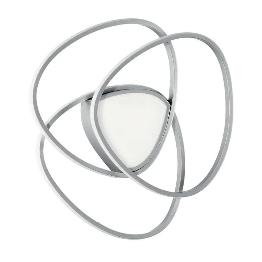 Ondaluce - Lámpara de techo LED regulable ROSE LED/60W/230V, acabado plateado