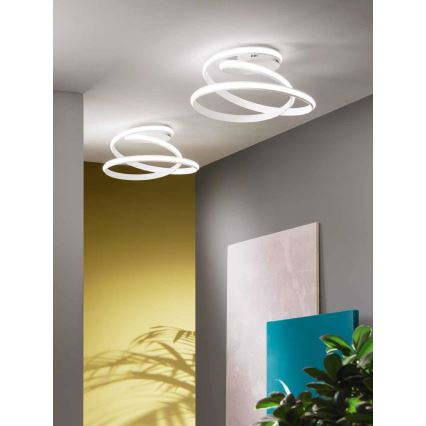 Ondaluce - Lámpara de techo LED regulable VUELTA LED/37W/230V Ø 55 cm blanca