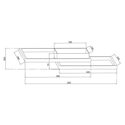 Ondaluce - Luminaria de techo LED regulable DOWEL LED/46W/230V color dorado