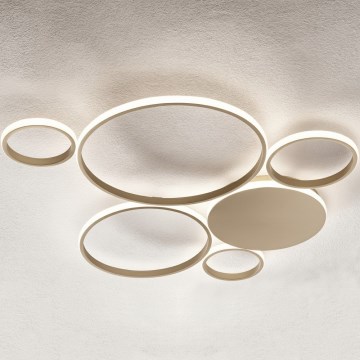 Ondaluce - Luminaria de techo LED regulable POIS LED/68W/230V dorada