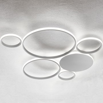 Ondaluce - Luminaria de techo LED regulable POIS LED/68W/230V plateada