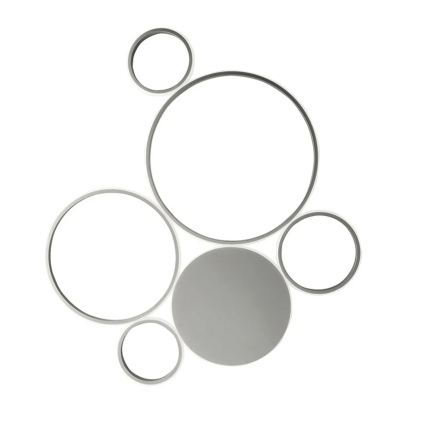 Ondaluce - Luminaria de techo LED regulable POIS LED/68W/230V plateada