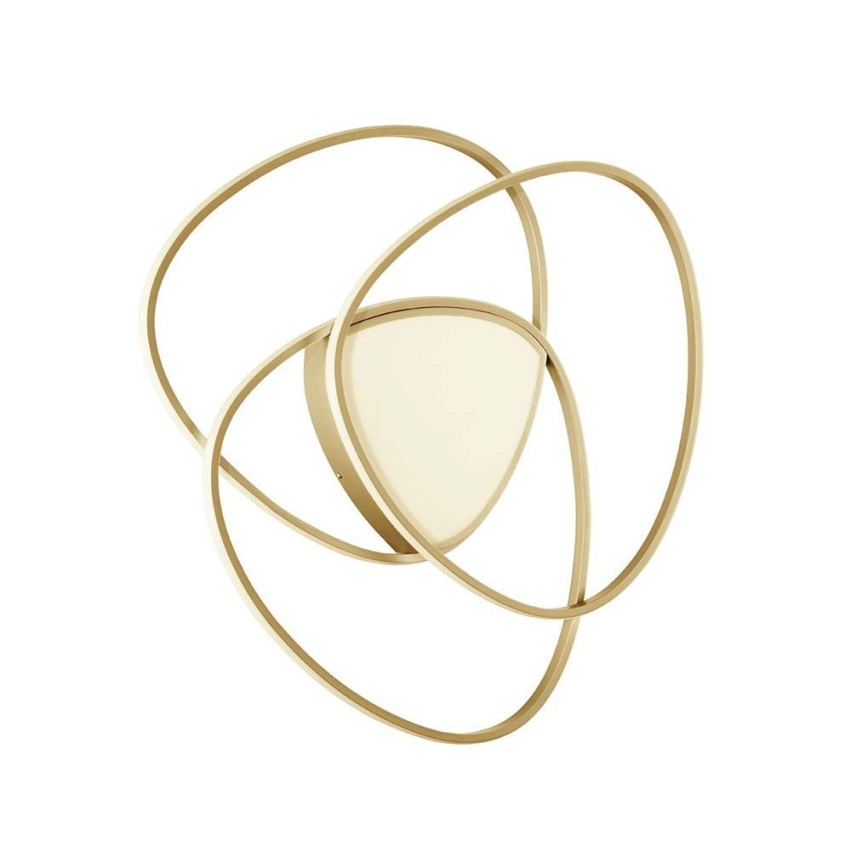 Ondaluce - Luminaria de techo LED regulable ROSE LED/60W/230V dorada