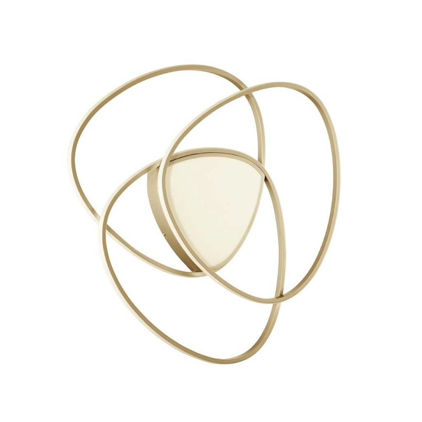 Ondaluce - Luminaria de techo LED regulable ROSE LED/70W/230V dorada