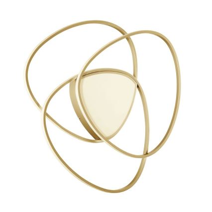 Ondaluce - Luminaria de techo LED regulable ROSE LED/80W/230V dorada