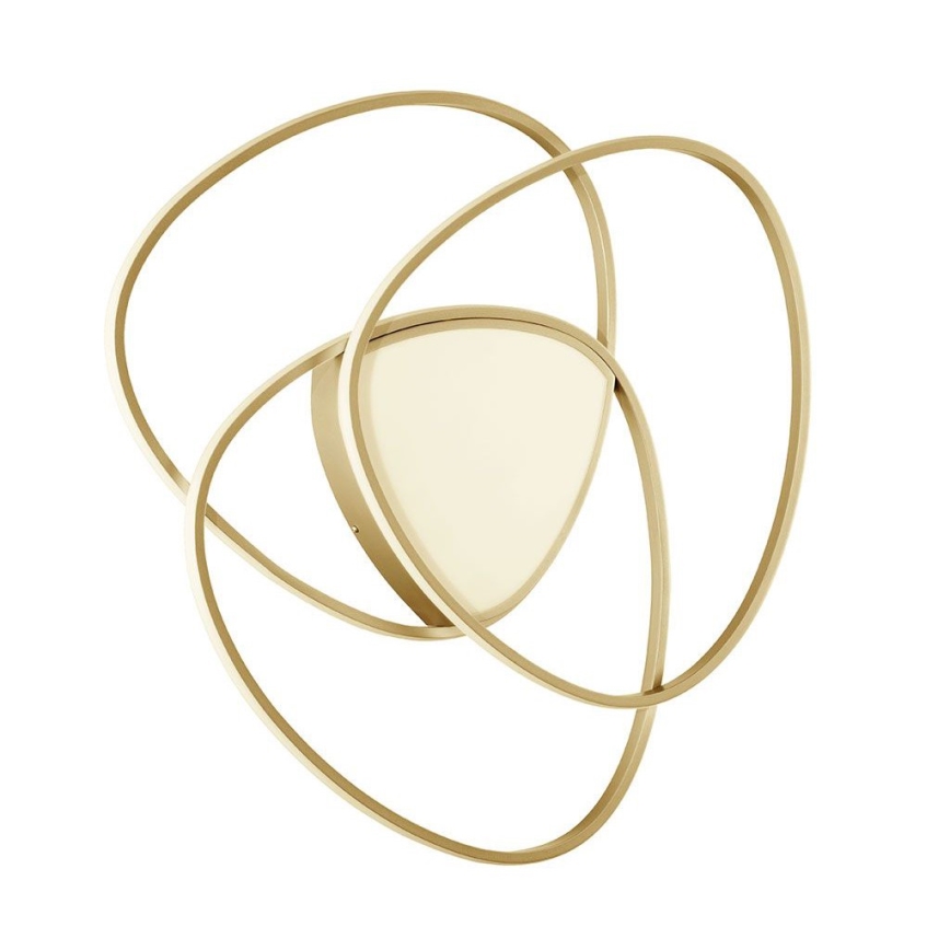 Ondaluce - Luminaria de techo LED regulable ROSE LED/80W/230V dorada