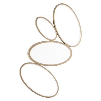 Ondaluce - Luminaria LED de techo regulable RICE LED/34W/230V 45x80 cm dorada