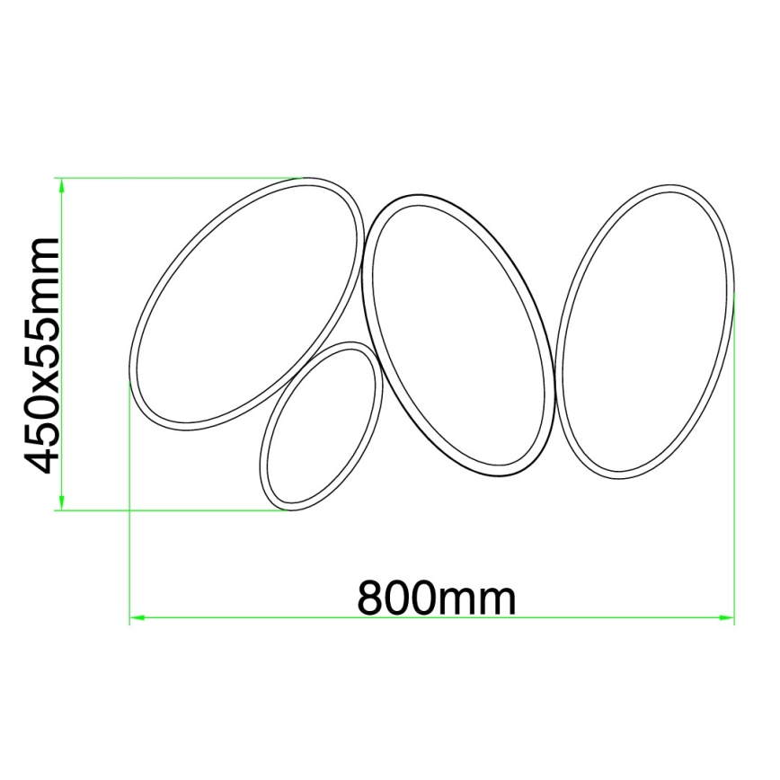 Ondaluce - Luminaria LED de techo regulable RICE LED/34W/230V 45x80 cm dorada