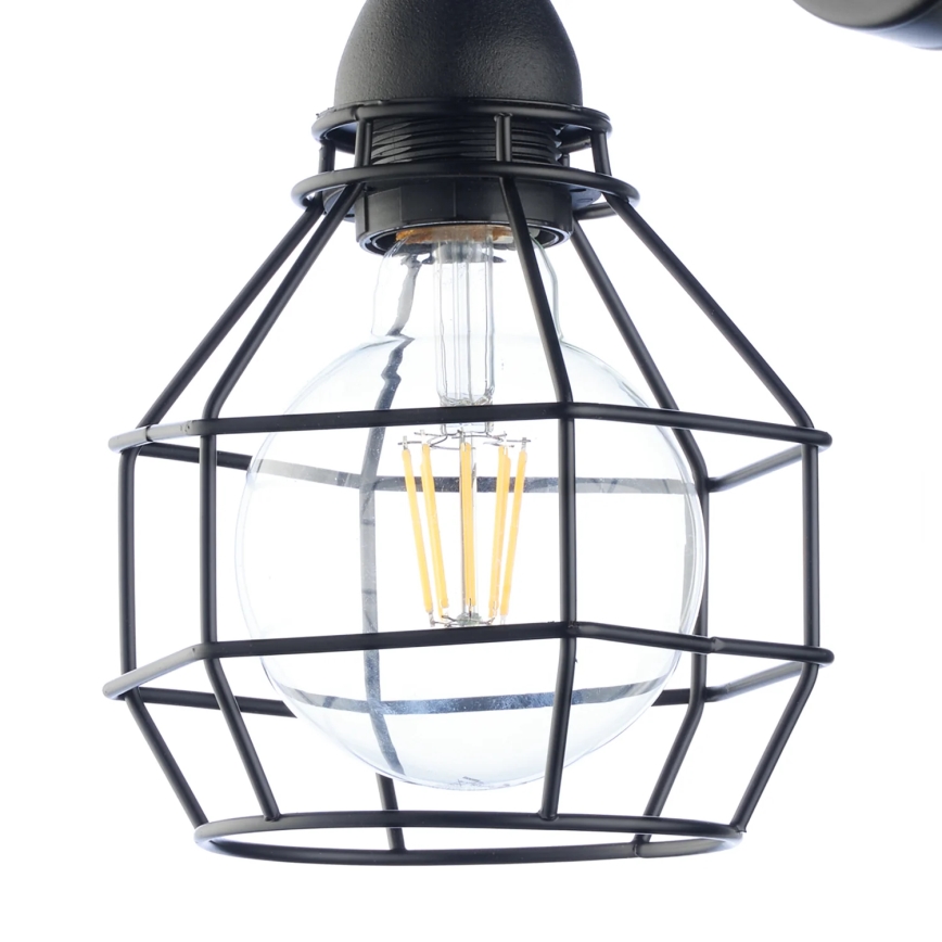 ONLI - Aplique ARAÑA 1xE27/15W/230V negro