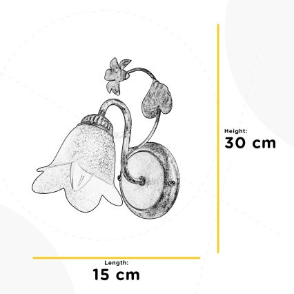 ONLI - Aplique BOTTON DORO 1xE14/6W/230V
