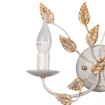 ONLI - Aplique COLLANA 1xE14/6W/230V blanco/dorado
