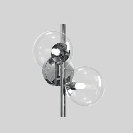 ONLI - Aplique de pared KIMBERLY 2xG9/6W/230V cromo brillante