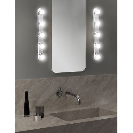 ONLI - Aplique HOLLYWOOD 5xE14/6W/230V cromo brillante