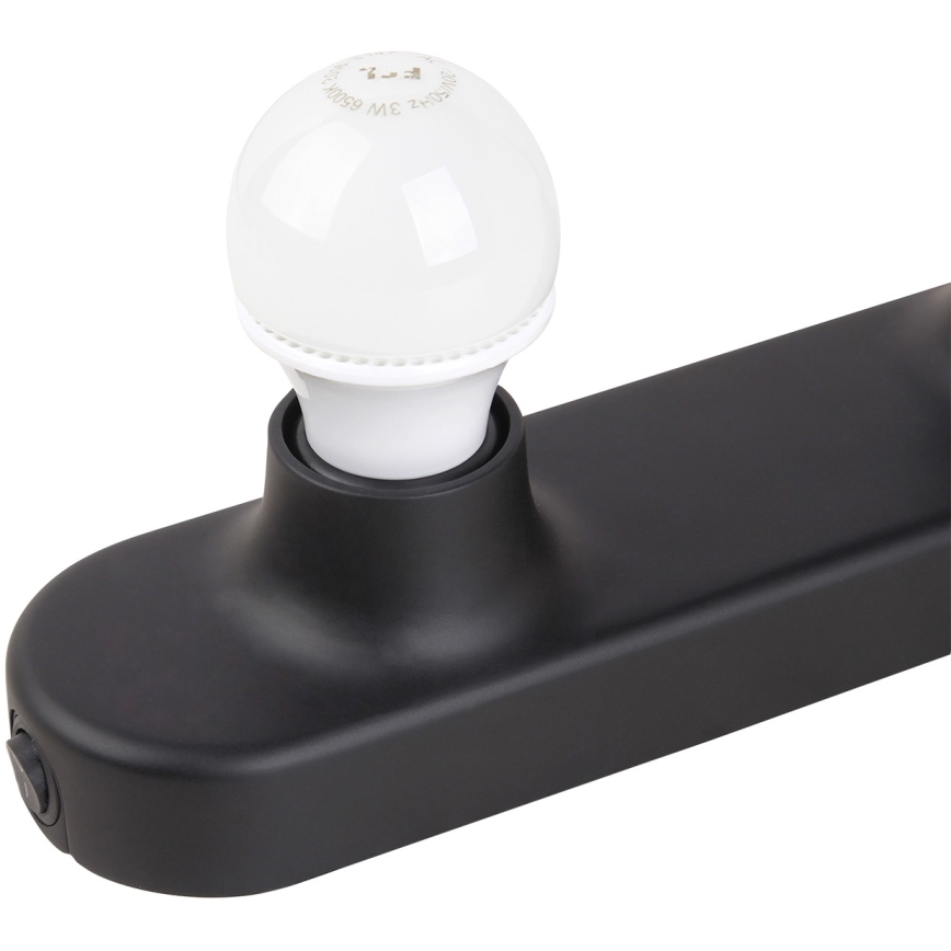ONLI - Aplique HOLLYWOOD 5xE14/6W/230V negro