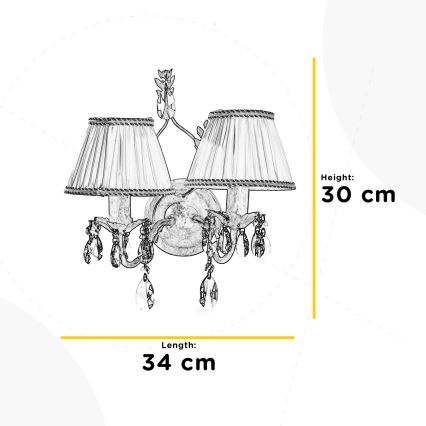 ONLI - Aplique KAREN 2xE14/6W/230V bronce
